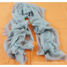 Solid Color Light Blue Cashmere Scarf